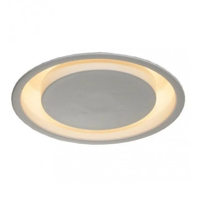 Luminária Plafon Embutir Luz Indireta 43cm Redondo 3xE27 Branco