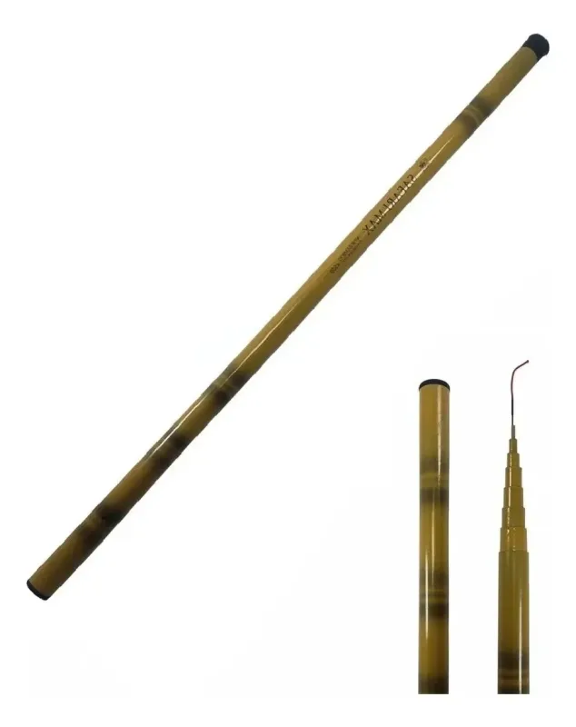 Vara De Mão Bambu 3,6 Telescópica 60% Carbono Modelo Bamboo