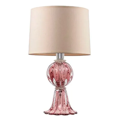 Abajur Decorativo em Murano Verona Uno Vintage Rose - Abajur Clássico de Alta Qualidade - 33x22cm - Explore Nossa Coleção de Abajures-33664-Prime Home Decor-Prime Home Decor
