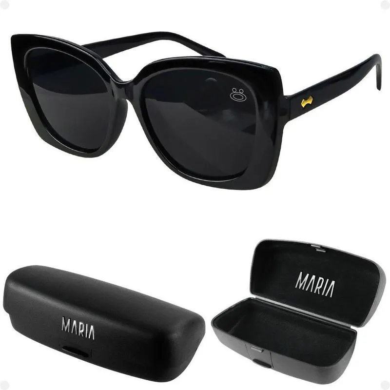 Óculos de Sol Orizom Maria Acetato Verde com Lentes Pretas Feminino