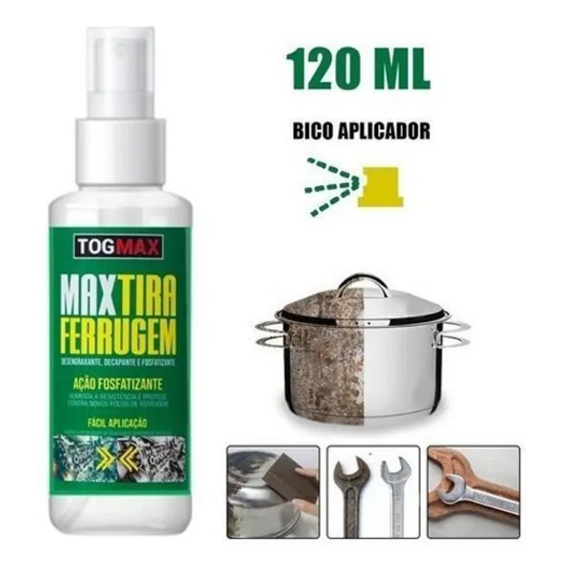 Removedor De Ferrugem Limpa Oxidação Fosfatiza 120 Ml
