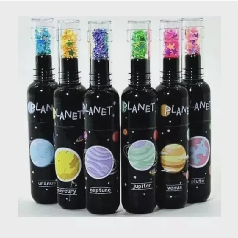 Marca Texto Garrafinha Planet Glitter Várias Cores Fofo
