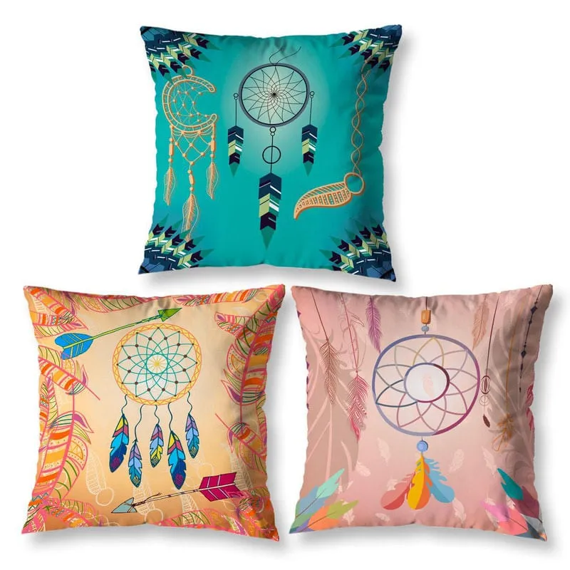 Kit 3 Capas de Almofada 40cm Quadradas Cama Sofá Sonhos