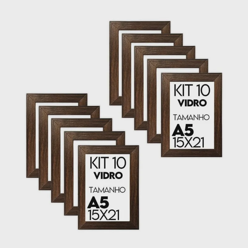 Porta Retrato de Vidro 15x21cm Kit com 10 Unidades Lembrancinha de Festa - caixa com 100 Unidade