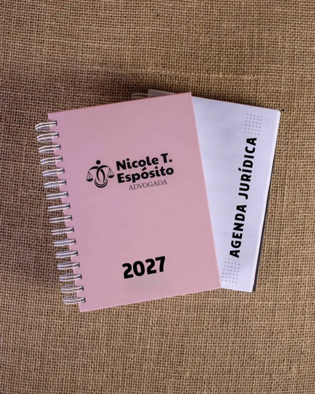 KIT 10 AGENDAS JURÍDICAS PERSONALIZADAS TAMANHO A5