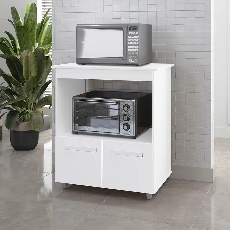 Balcão Multiuso Angela 2 Portas MDP 75cm Branco Moblis Móveis
