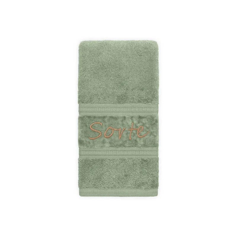 Toalha Social 30cm x 50cm Presente Mensagem Buettner Sorte | Verde Oliva