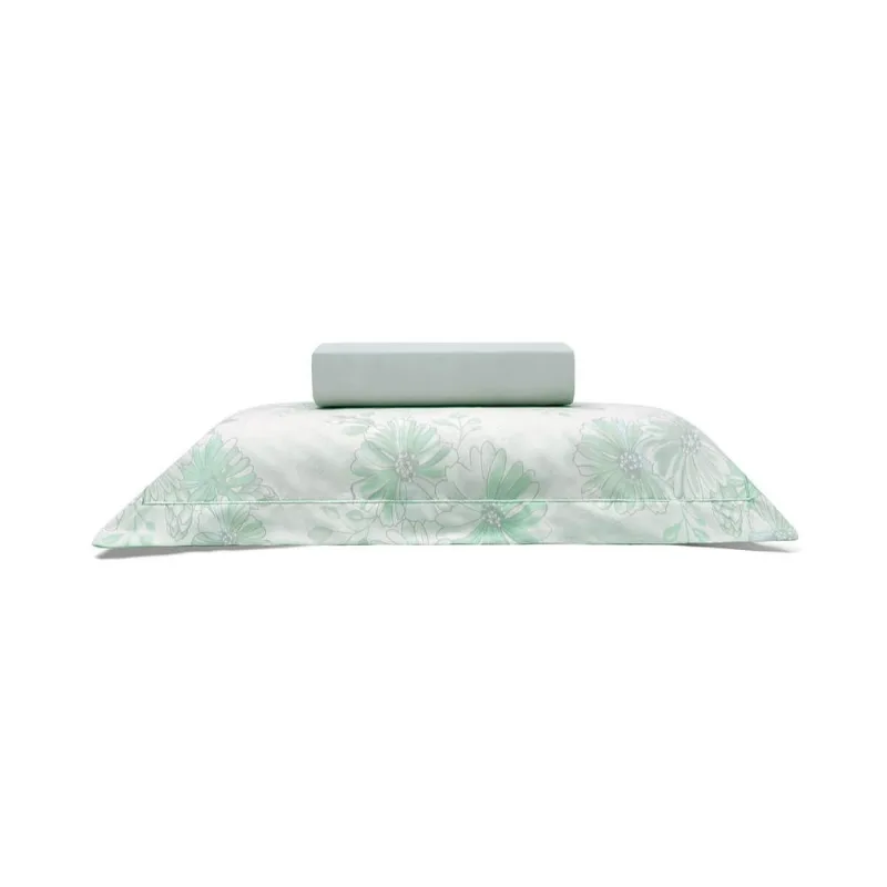 Cama Reflete Estampado Ariane 180 Fios Buettner Jogo de Lençol | Solteiro King | Menta