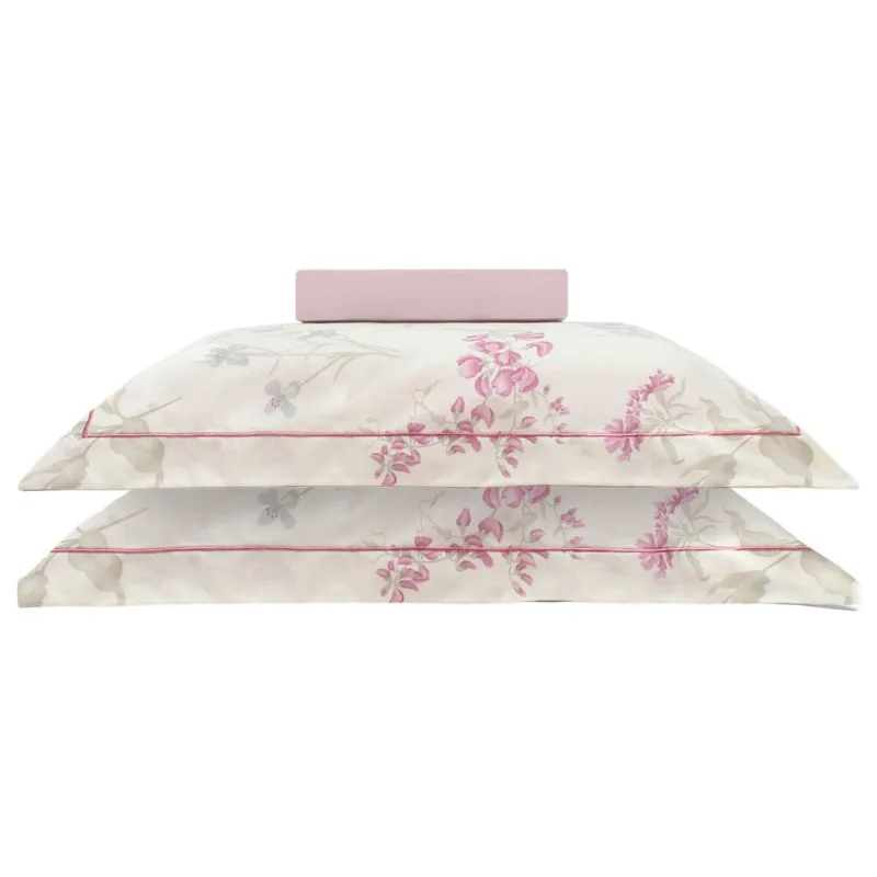 Cama Reflete Estampado Carmen 180 Fios Buettner Jogo de Lençol | King | Rosa