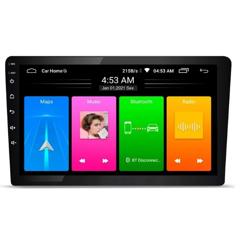 Central Multimídia Android Tela 9 Polegadas Rs910br Wifi Bluetooth Gps