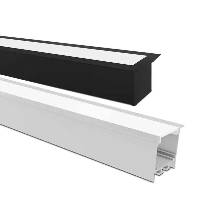 Perfil De Embutir Taschibra Para Fita De Led Spire 50 Branco Com 1,5 Metros