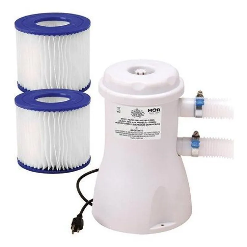 Filtro Para Piscinas Bomba Completo Com Refil Extra Mor