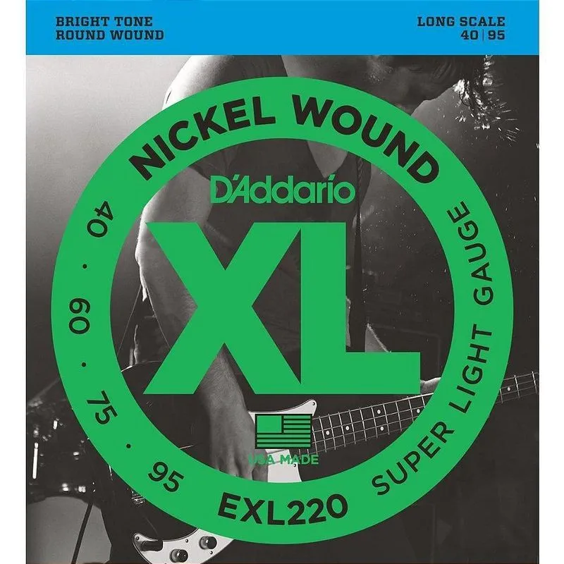 Encordoamento Baixo 4 Cordas D'addario Exl220 040