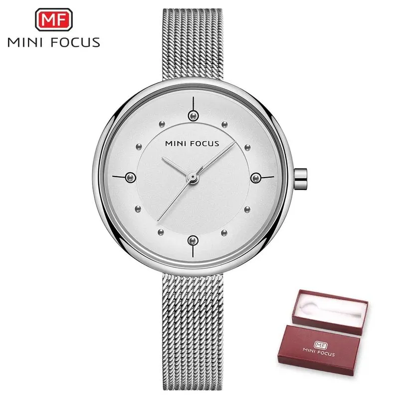 Relógio Feminino Mini Focus Mf0274l.01 À Prova D'água Prata