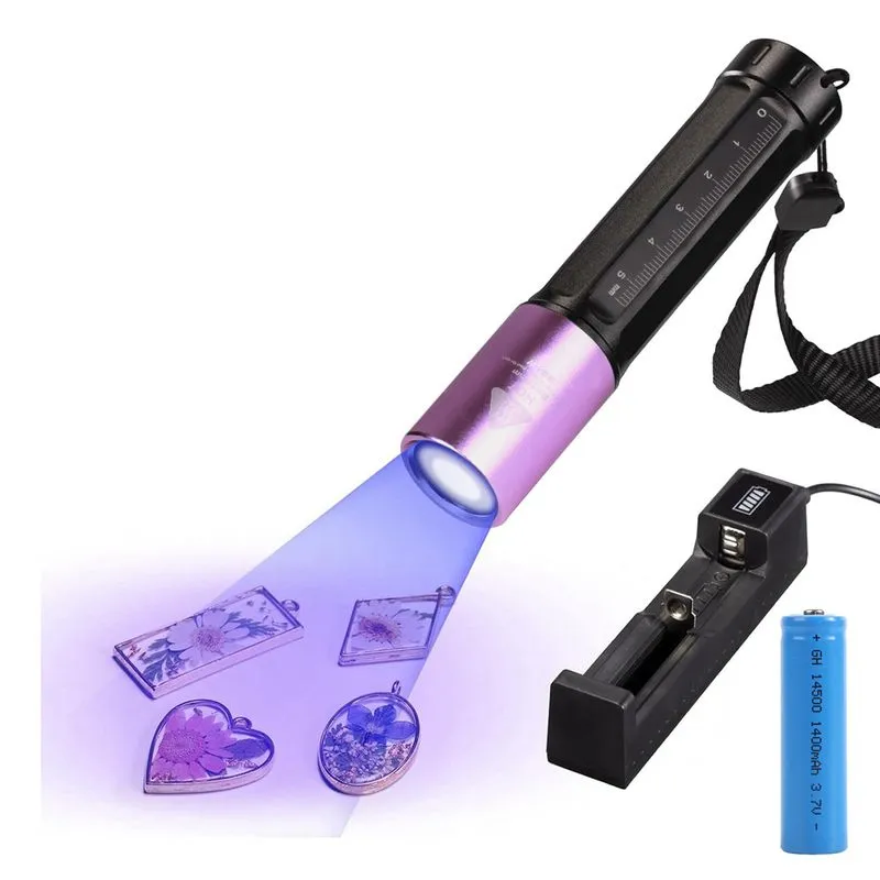 Luz Uv Para Cura Por Resina, Lanterna Uv De 365nm Luz Negra