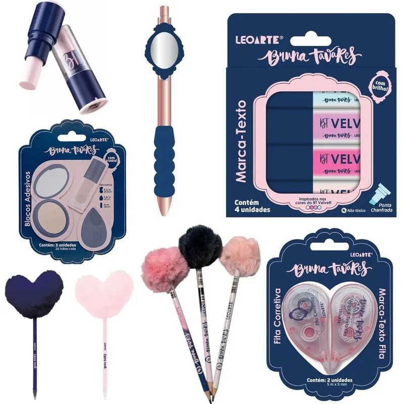 Kit De Papelaria Bruna Tavares - 7 Itens - Leoarte