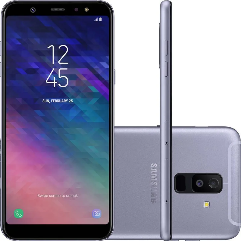 Smartphone Samsung Galaxy A6+ 64GB Prata - Dual Chip 4G Câm. 16MP e 5MP + Selfie 24MP Flash - SAMSUNG