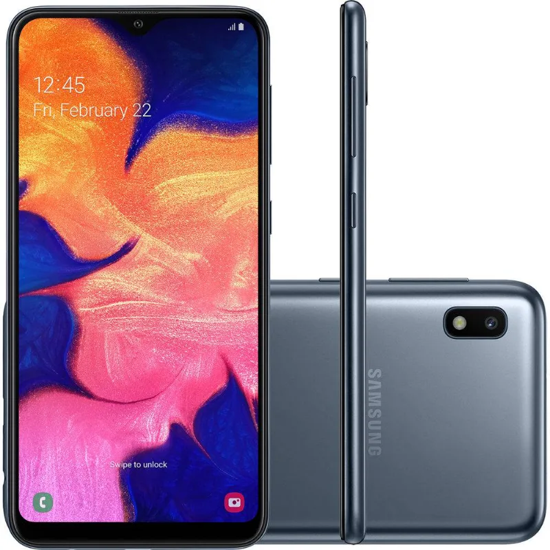Celular Samsung Galaxy A10 Preto 32GB Android 9 Tela Infinita 6.2" Camera 13MP - SAMSUNG