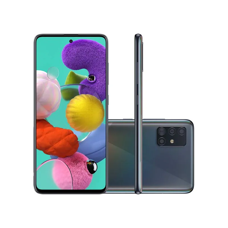 Samsung Galaxy A51 128GB Octa-Core 2.3 Android Preto 4G Câmera 48MP+12MP+5MP Tela 6,5 Smartphone Samsung Galaxy A51 128GB Octa-Core 2.3 Android Tela 6,5 4G C?mera 48MP+12MP+5MP Preto
