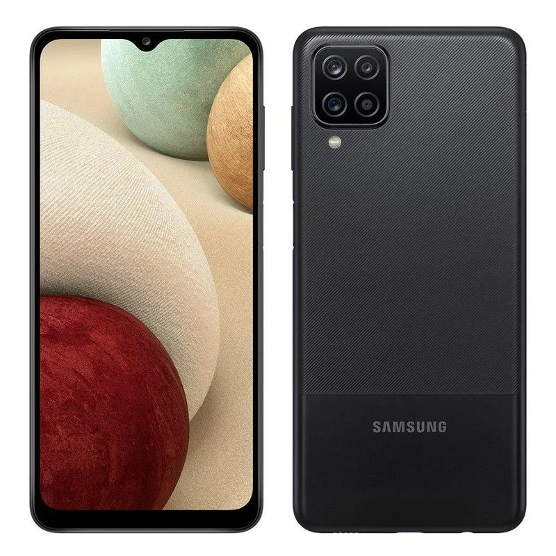 Smartphone Samsung Galaxy A12 Preto, Tela De 6.5", 4g+wi-fi, And. 11, Câm. Tras. De 48+5+2+2mp, Frontal De 8mp, 4gb Ram, 64gb