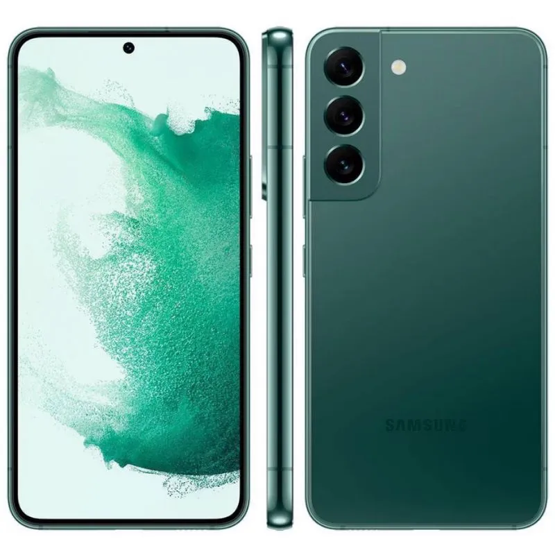 Smartphone Samsung Galaxy S22 5G 128GB 8GB RAM Tela Infinita 6.1 Android 12 Octa-Core e Carregador Verde