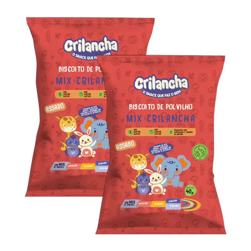 Kit 2x: Biscoito De Polvilho Mix Vegano Orgânico Crilancha 40g
