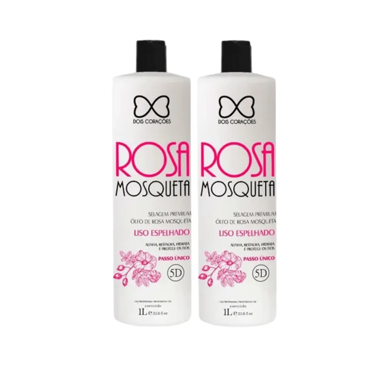 Kit C2/ Selagem Premiun Rosa Mosqueta Dois Corações 1l