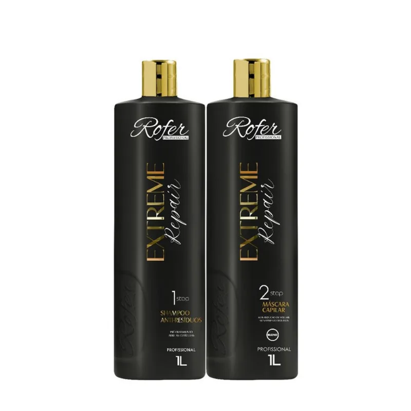 Kit Progressiva Extreme Repair Blond Rofer Profissional 2x1l