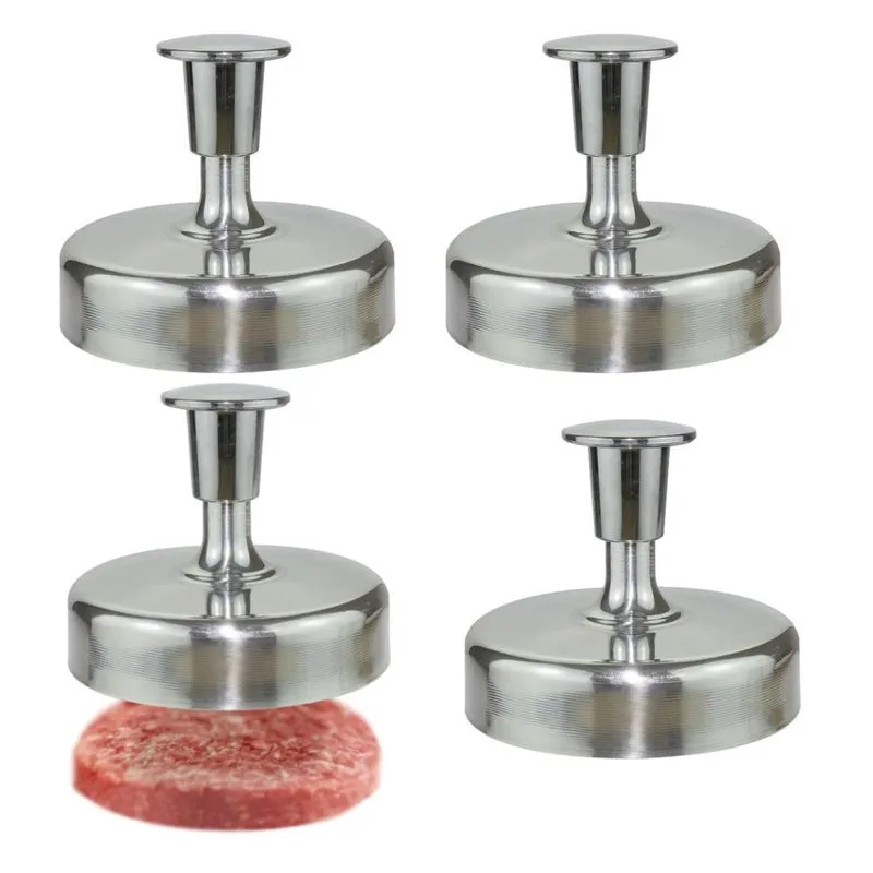Kit Com 4 Modelador De Hamburguer De Alumínio 12cm