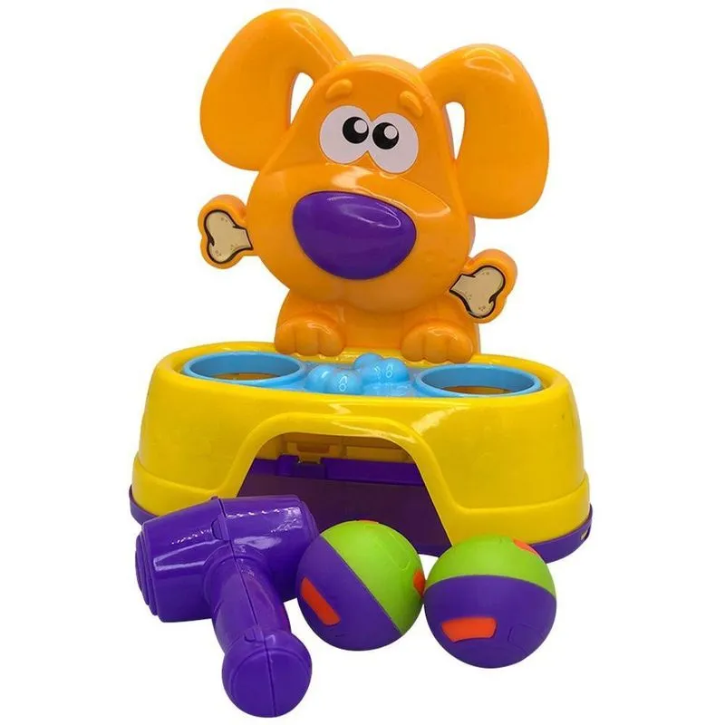 Brinquedo Bate Dog Com 2 Bolinhas E Martelo