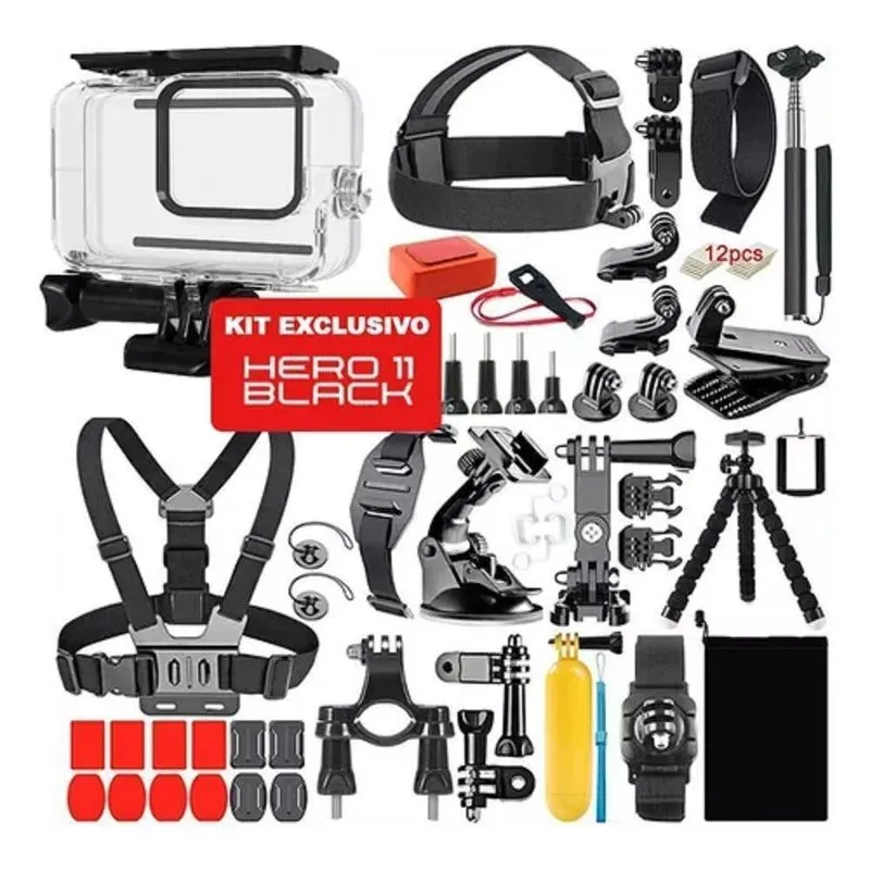Acessórios Para Gopro Hero 11 De 65 Itens Caixa Estanque