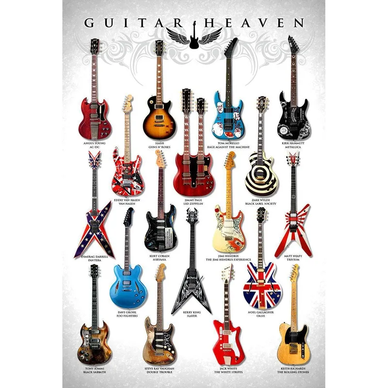 Placa Decorativa Guitar Heaven 1
