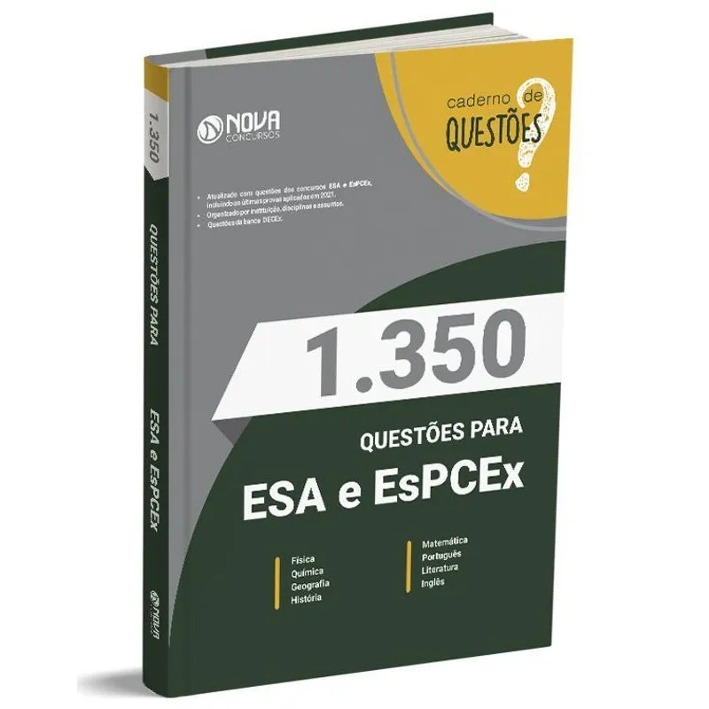 Caderno 1.350 Questões Gabaritadas Esa E Espcex