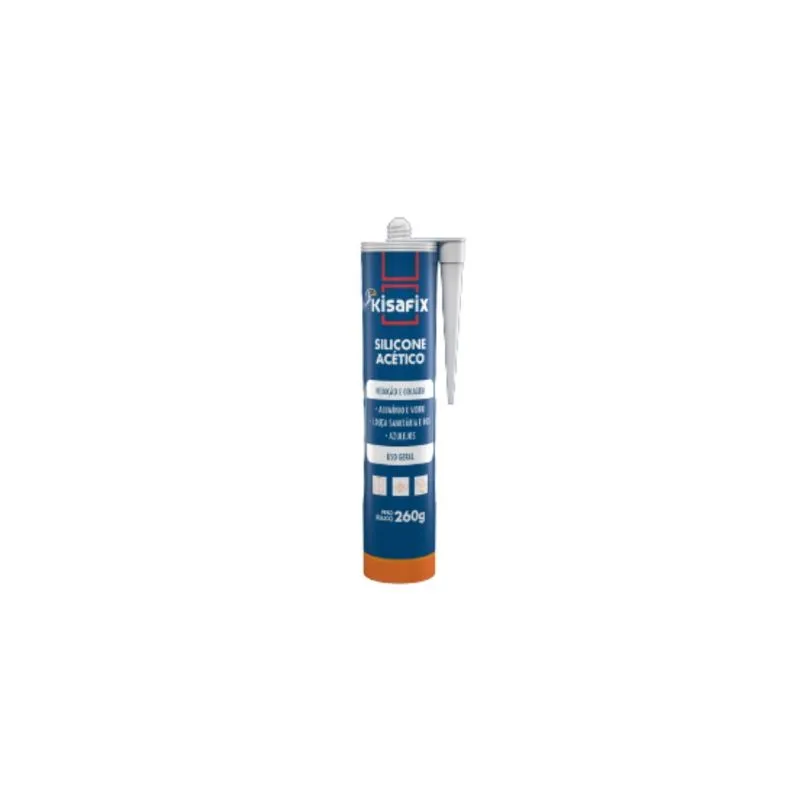 Silicone Acetico Incolor 260ml - Kisafix