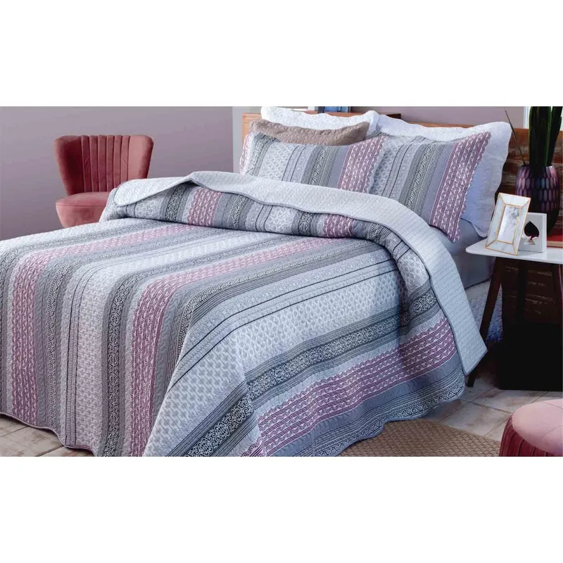 Kit Cobre Leito Colcha Casal Bouti 3 Peças Rozac Amsterda 4