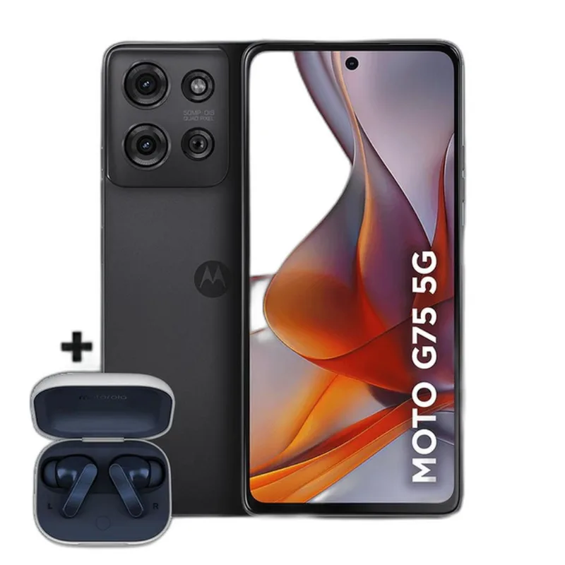 Smartphone Motorola Moto G75 5G 256GB - Preto, 16GB Ram Boost, Câmera 50MP, Tela 6,8 Edição Especial acompanha Fone Moto Buds - MOTOROLA