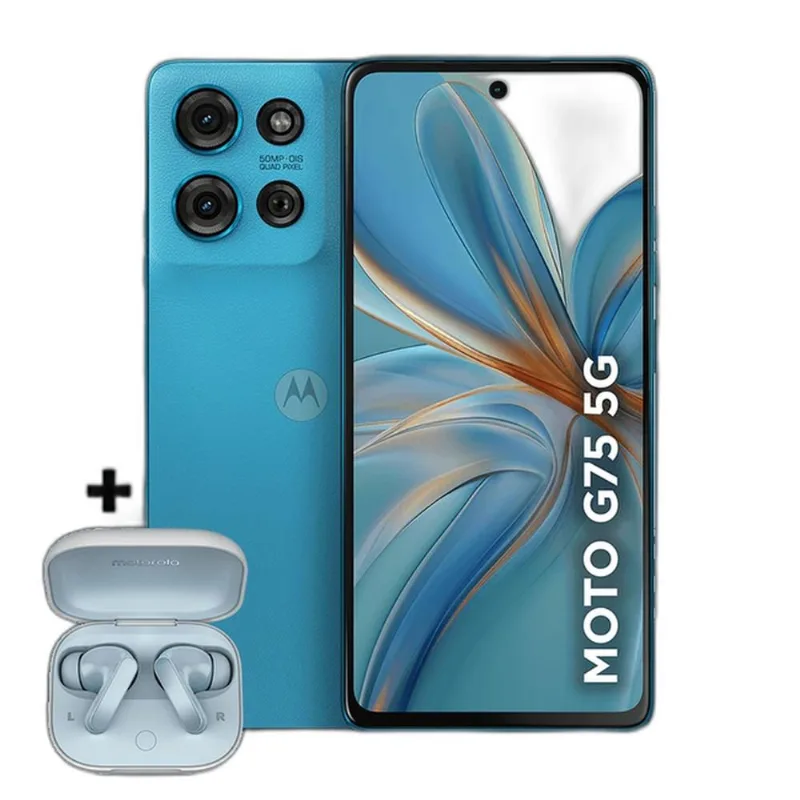 Smartphone Motorola Moto G75 5G 256GB - Azul, 16GB Ram Boost, Câmera 50MP, Tela 6,8 Edição Especial acompanha Fone Moto Buds - MOTOROLA