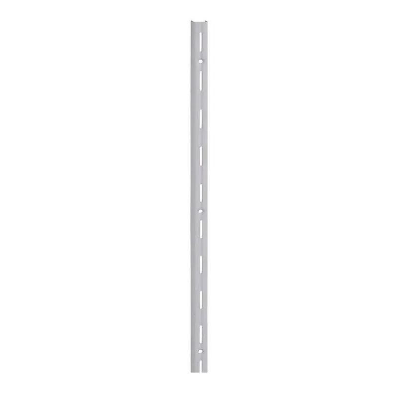 Kit 4 Trilhos Cremalheira Rasgo Simples 50Cm Branco. Kit 4 Trilhos Cremalheira Rasgo Simples 50Cm Branco