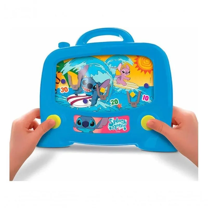 Stitch &amp; Angel Brinquedo Interativo Splash Mania Disney Azul