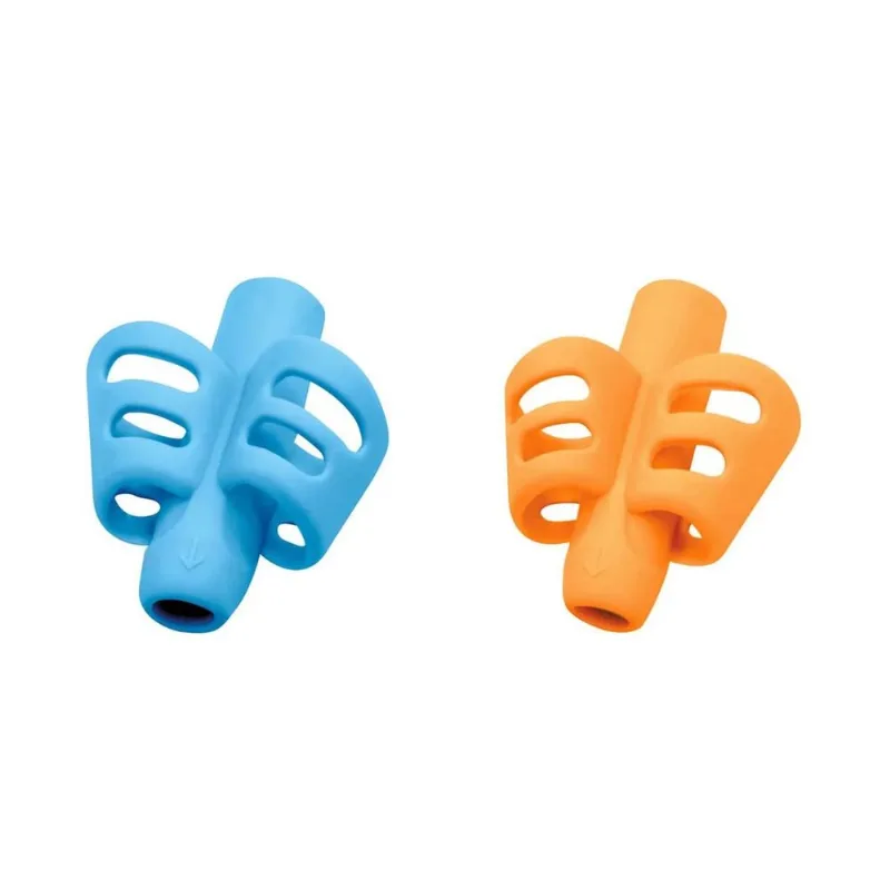 Kit 2 Adaptadores De Escrita Suporte Para Lápis Ergonômico Escola Colorido Sortido Conjunto Caneta