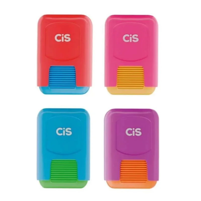 Kit 4 Borrachas Escolar Club Cis Case De Proteção Colorido Volta As Aulas Papelaria Fofa Kawai Linda