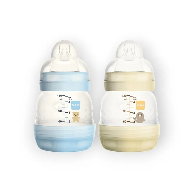 Kit Mamadeira Mam Easy Start 130ml Bico 0 Fluxo Urso/bege