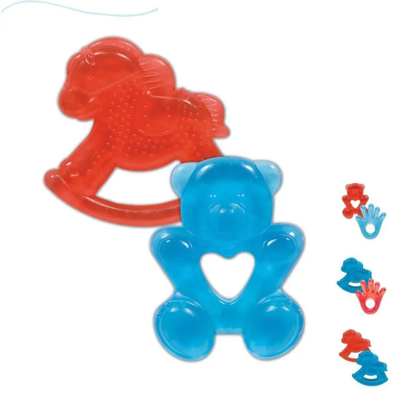 Kit 2 Mordedores Buba Infantil Bebe Agua Resfriavel Gelado