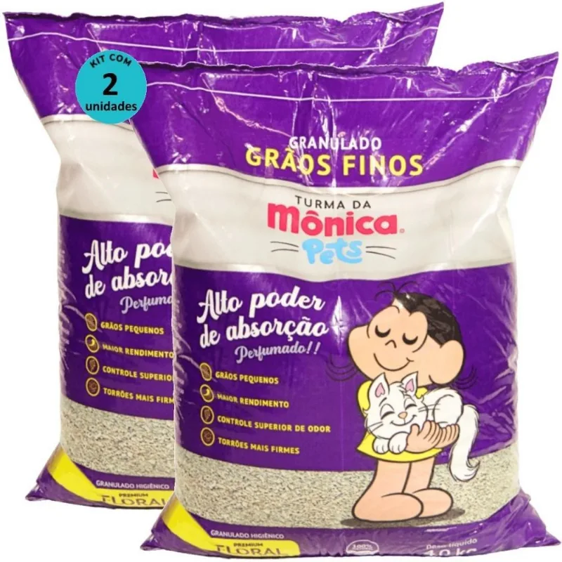 Granulado Sanitário Grãos Finos Perfumado Floral Turma Da