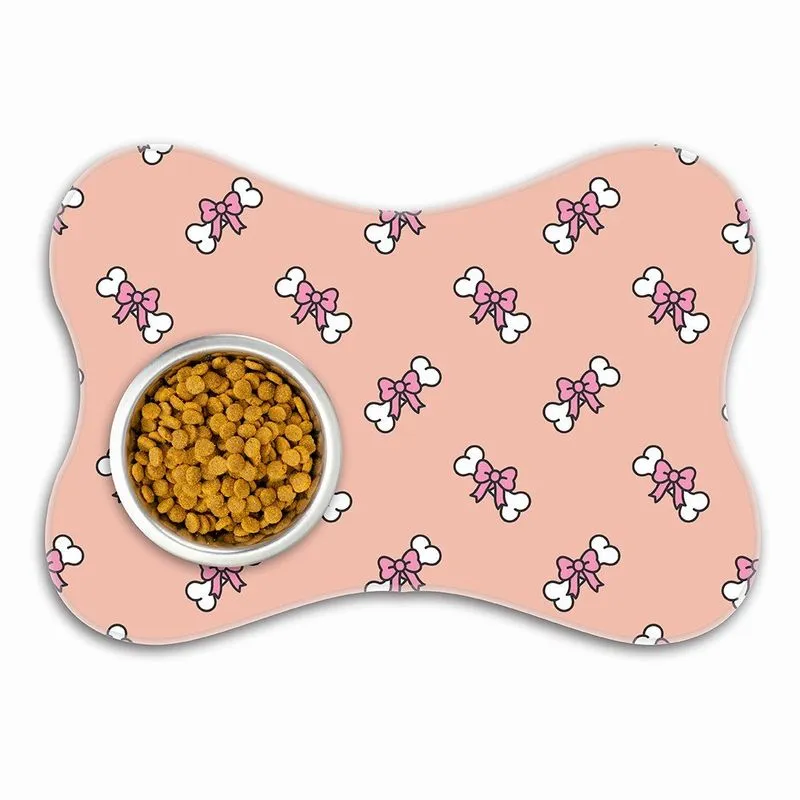 Tapete Pet Ossinho Salmão Lacinhos