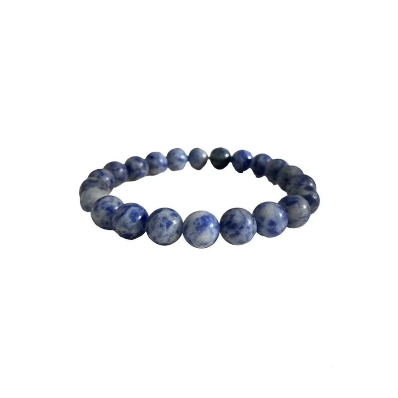 Pulseira Sodalita 8mm Pedra Natural Feminina Masculina