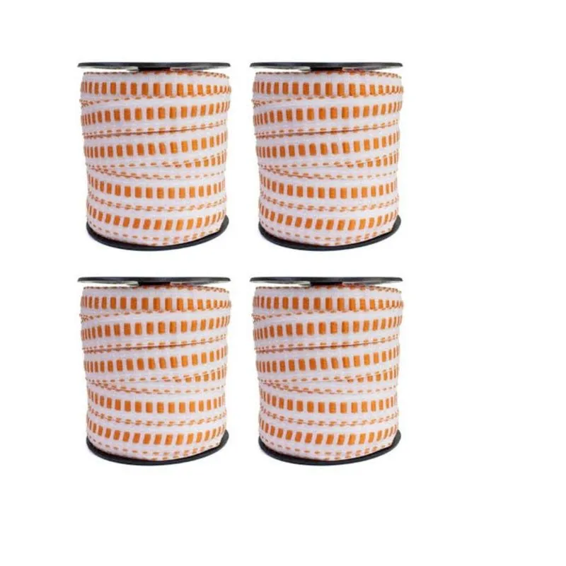 Kit Passa 4 Fita Falso 50m Laranja Bordado