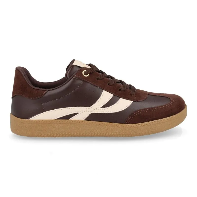 Tenis Quiz Casual Feminino Marrom 34