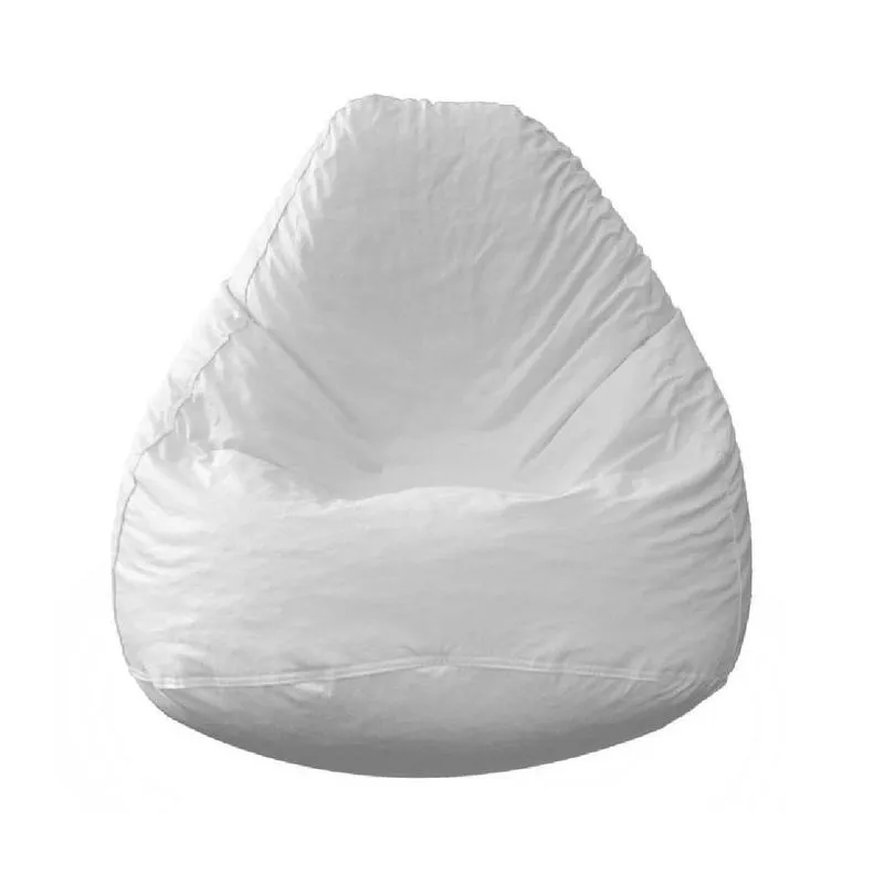 Puff Fofão Courino Com Enchimento Puf 105x78 Pufe Branco