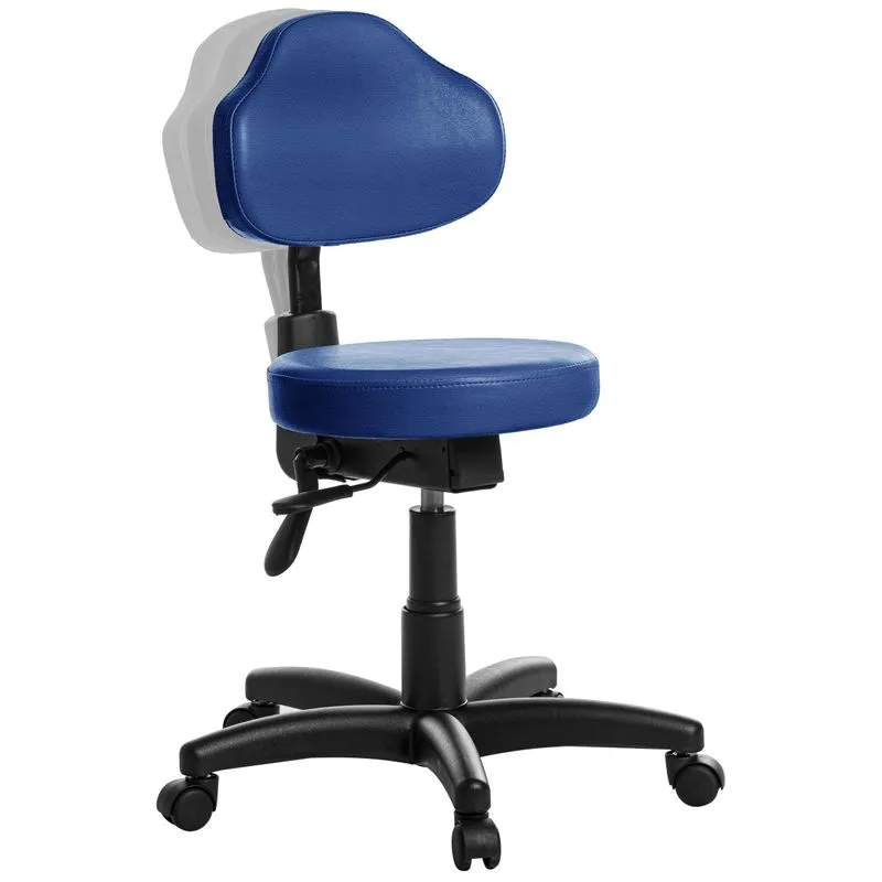 Cadeira Mocho Giratoria Plus Com Back Em Viena Azul